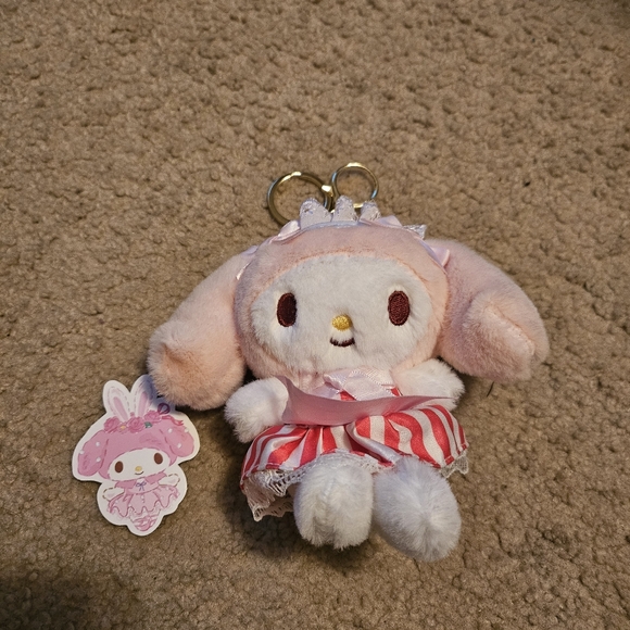 Sanrio Hello Kitty plush keychain My Melody plush keychain maid - Picture 1 of 2